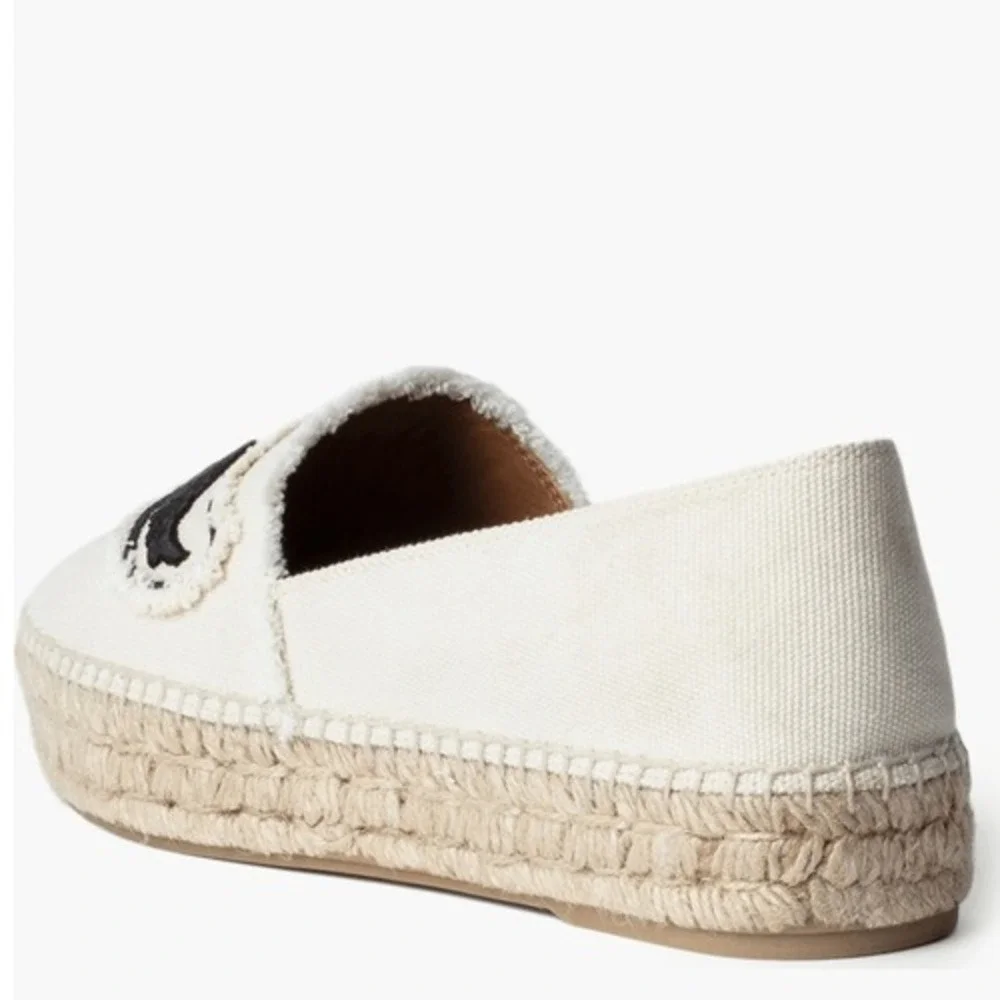 Zadig & Voltaire Canvas Espadrille‎ Slip on Flat, Cream/Black, Size 11, NWOT - Picture 11 of 16